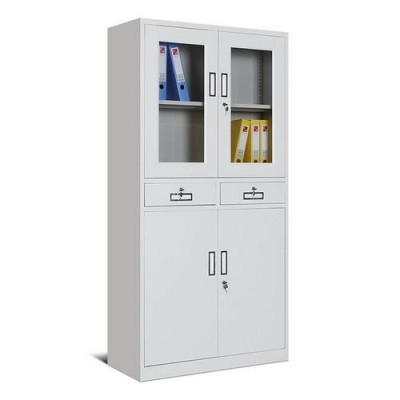 加厚辦公文件柜批發 上玻下鐵結構設計 使用更方便