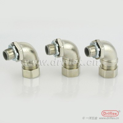90度銅鍍鎳接頭NPT3/8”-NPT2”配套金屬軟管